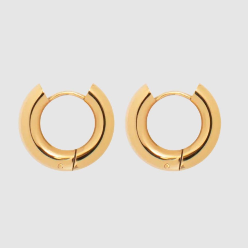 A classic pair of hoop earrings are a non-negotiable