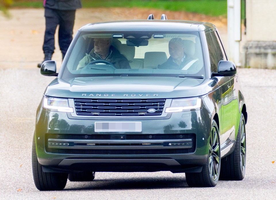 The Duke of York was seen driving near his 30-room home in Windsor Great Park