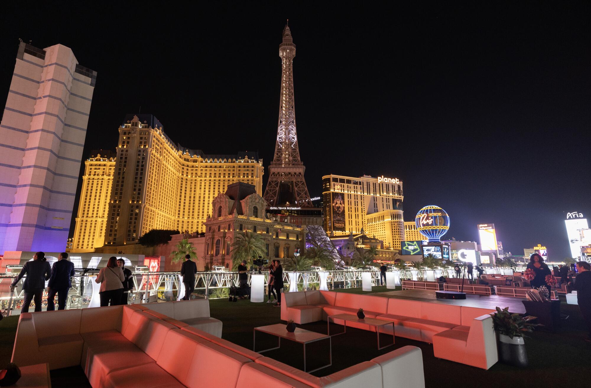 A view  the Las Vegas Strip.