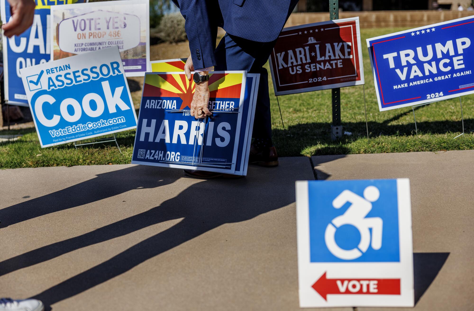 Candidate signs in Scottsdale, Ariz.