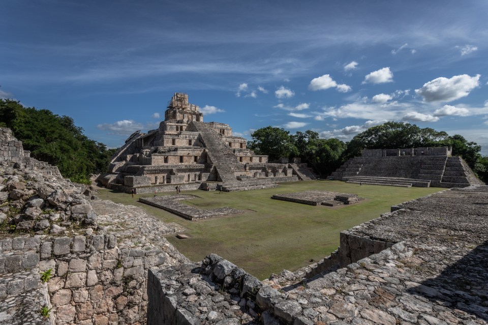 The Maya built pyramids and ball courts where they played sport