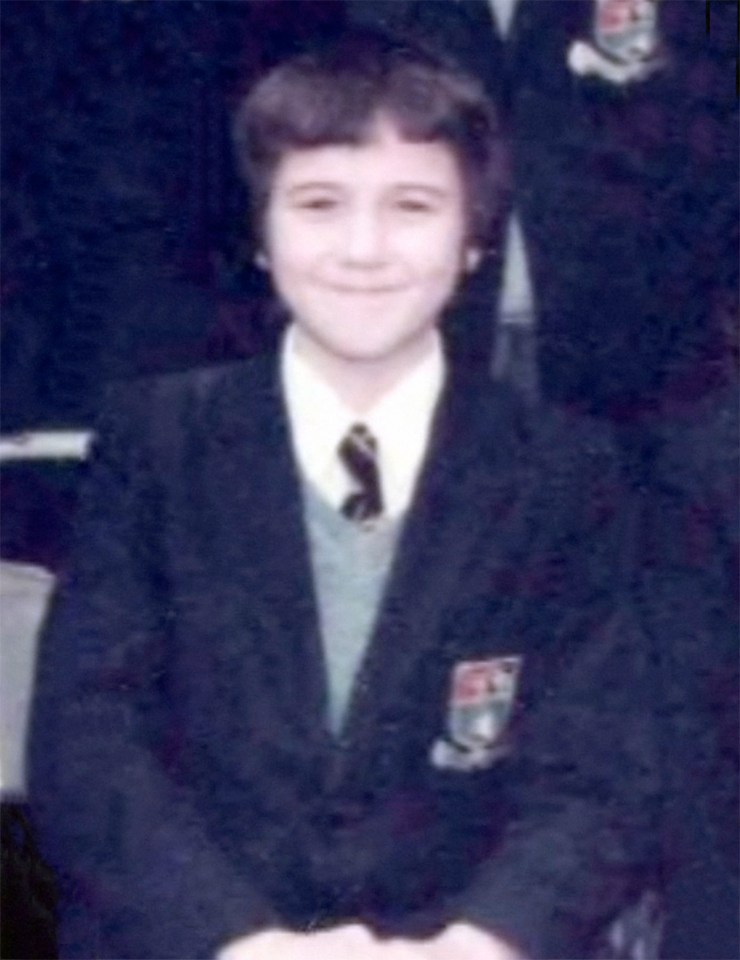 Griffiths as a schoolchild