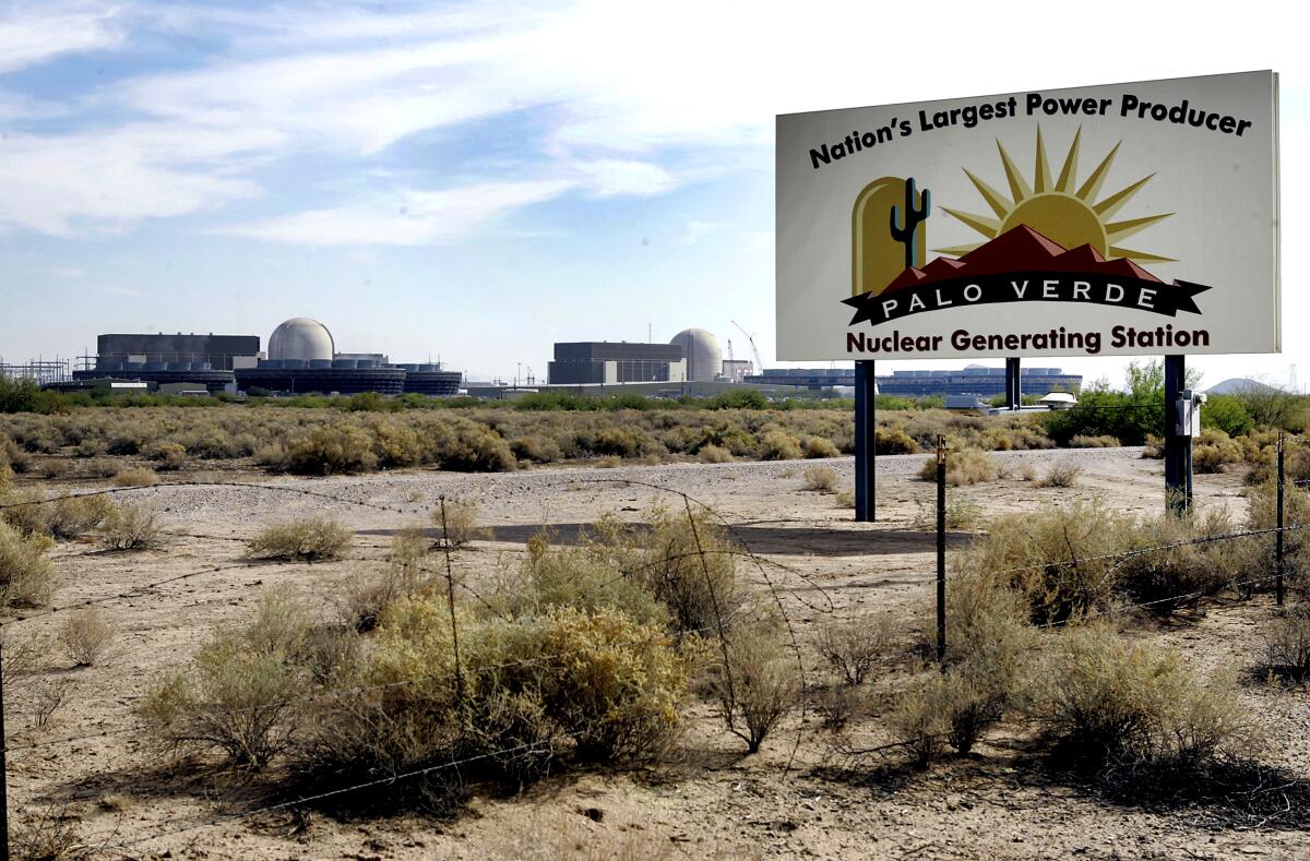 Arizona's Palo Verde Nuclear Generating Station supplies some electricity to Los Angeles.