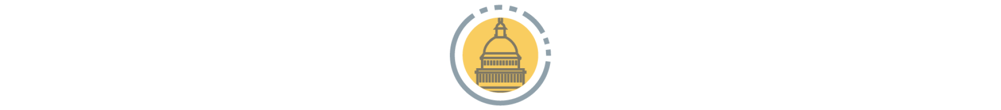 Election live results section icon for congress showing capitol building.