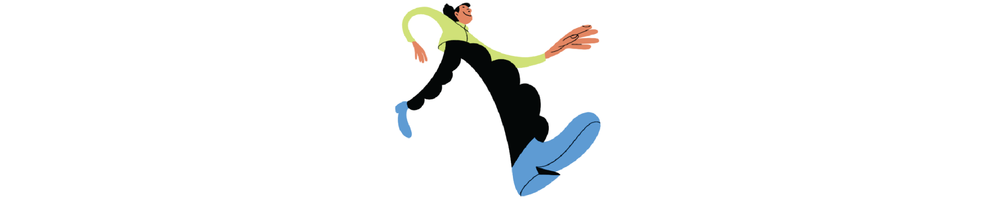 Standalone illustration of a person walking