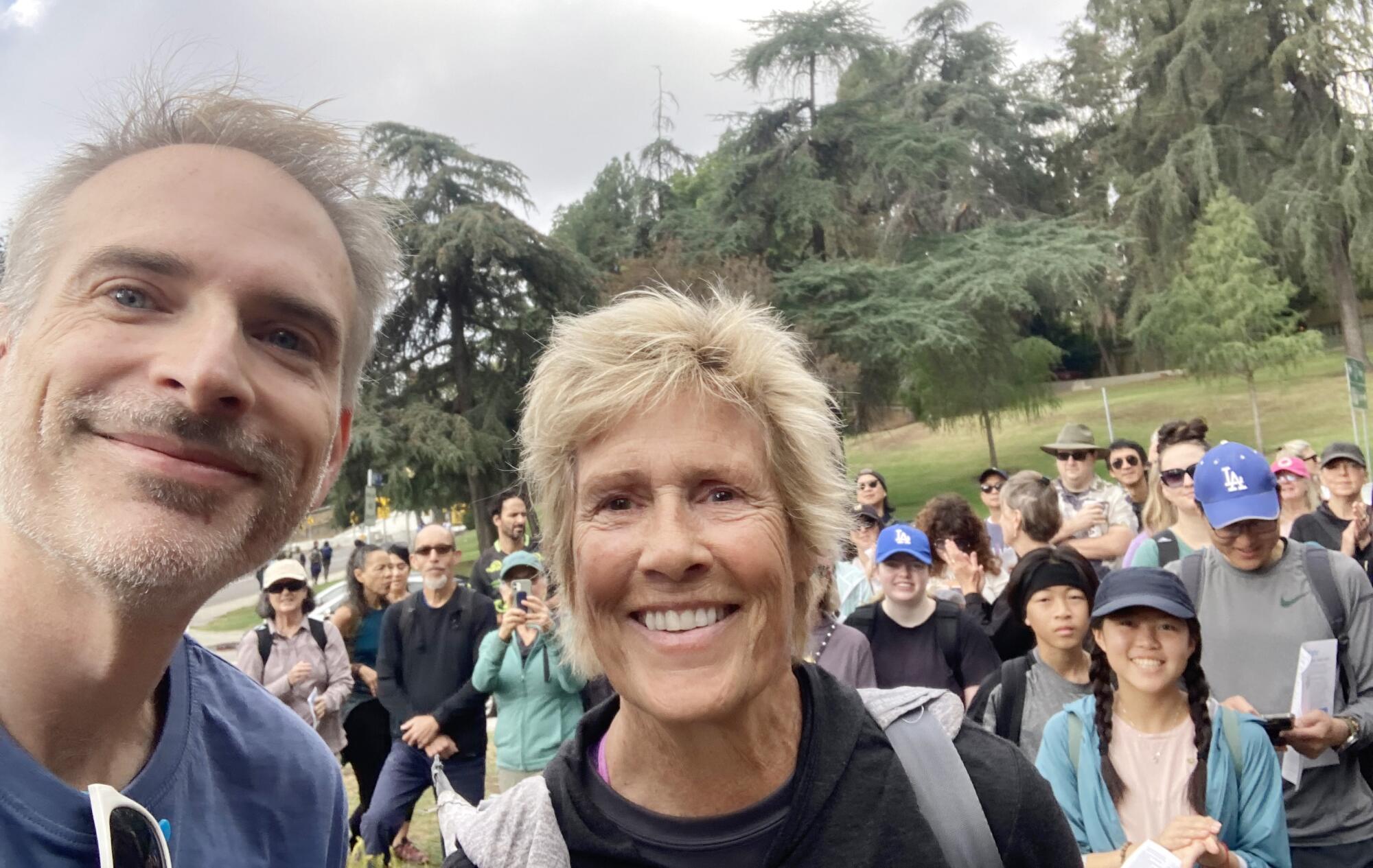 2023 photo of Michael Schneider with long-distance swimmer Diana Nyad.