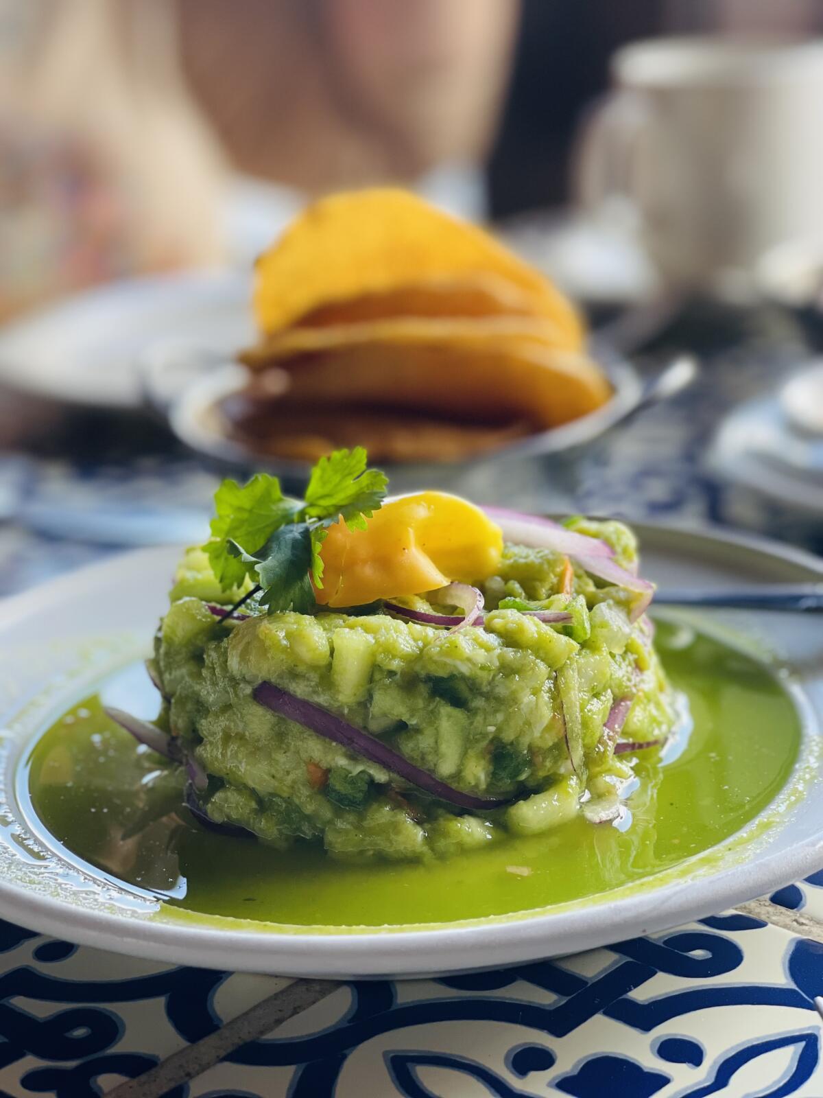 Ceviche with passion fruit sauce and habanero at La Casita Mexicana in Bell.