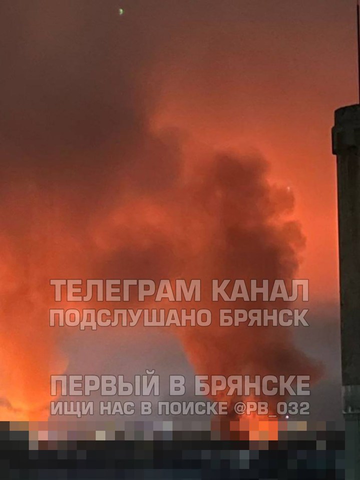 Giant plumes of smoke and could be seen across the Russian capital's skyline