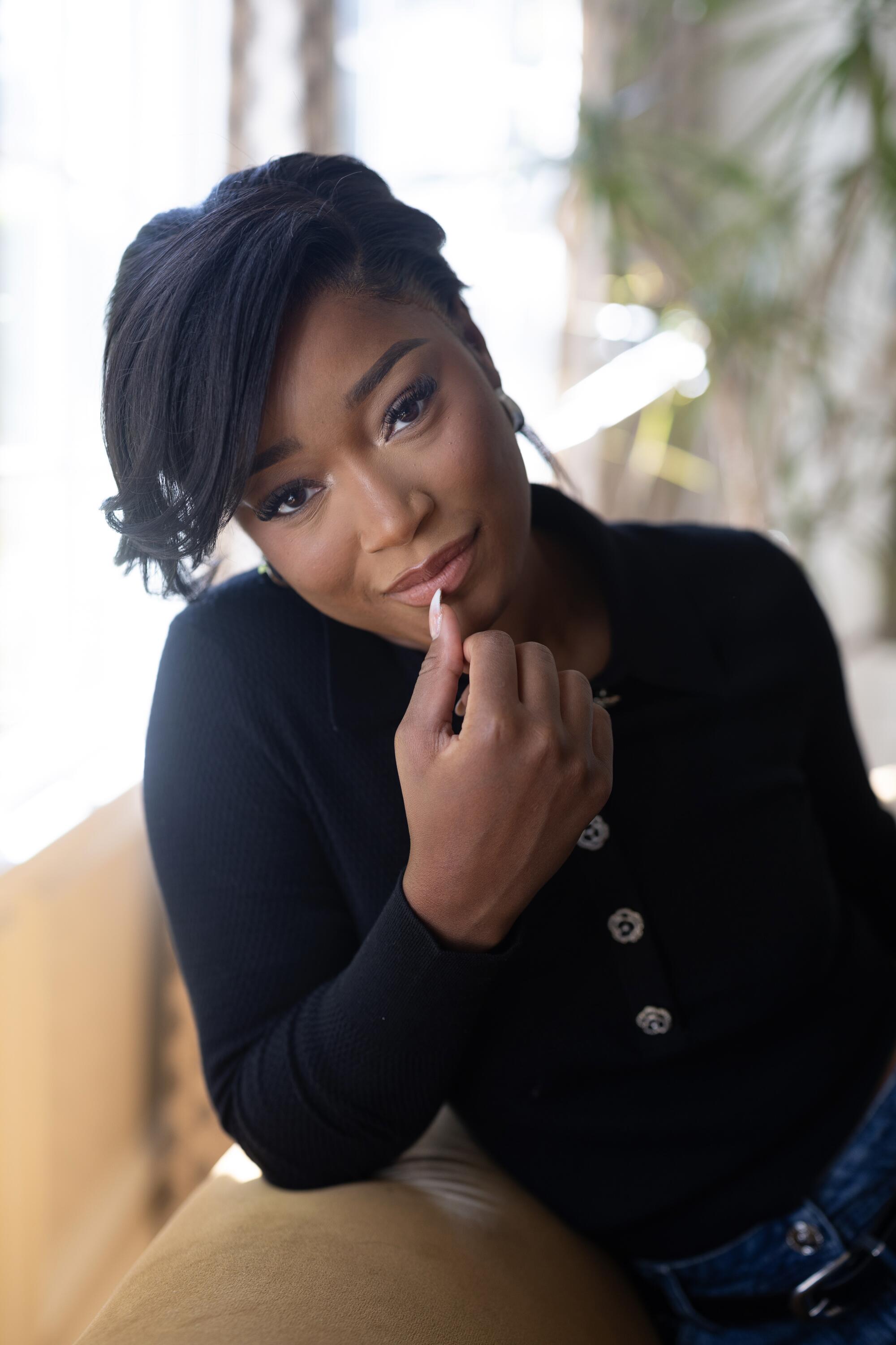 Keke Palmer poses for a portrait at her home on Thursday, Oct. 3, 2024 in Encino, CA. 