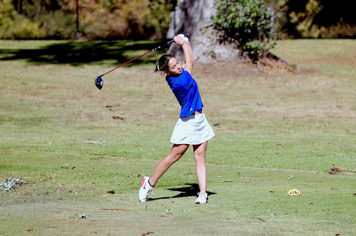 Palisades senior Anna Song captured her third consecutive City golf title and led the Dolphins.