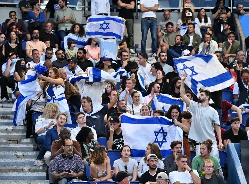 Israel fans have been targeted at sporting events such as in the Paris Olympics