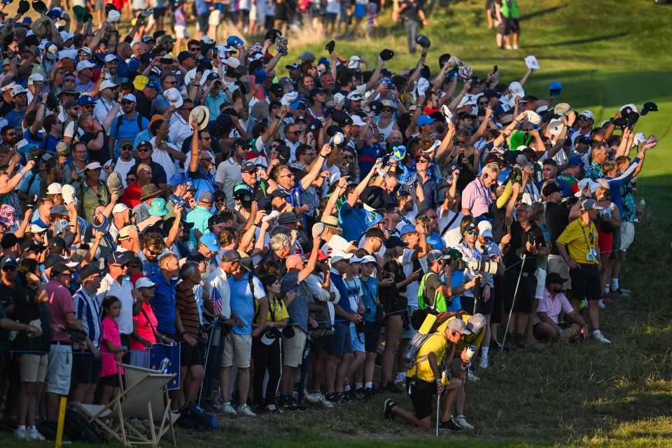 Team Europe fans mocked him by waving their hats at him