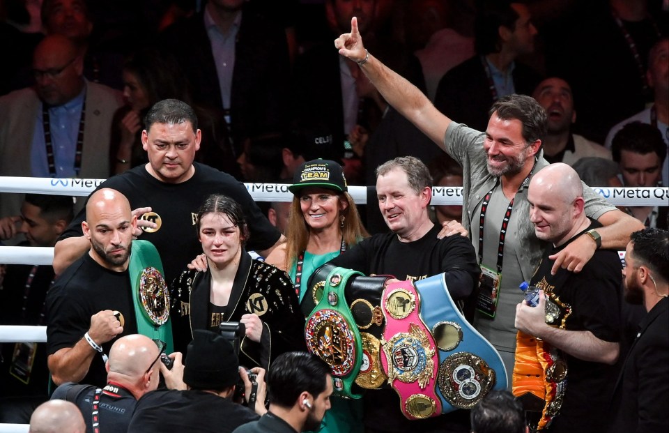 Hearn could not resist celebrating the victory