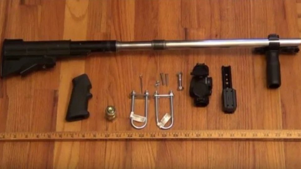 Criminals are using 'slam guns' - home made weapons seen here