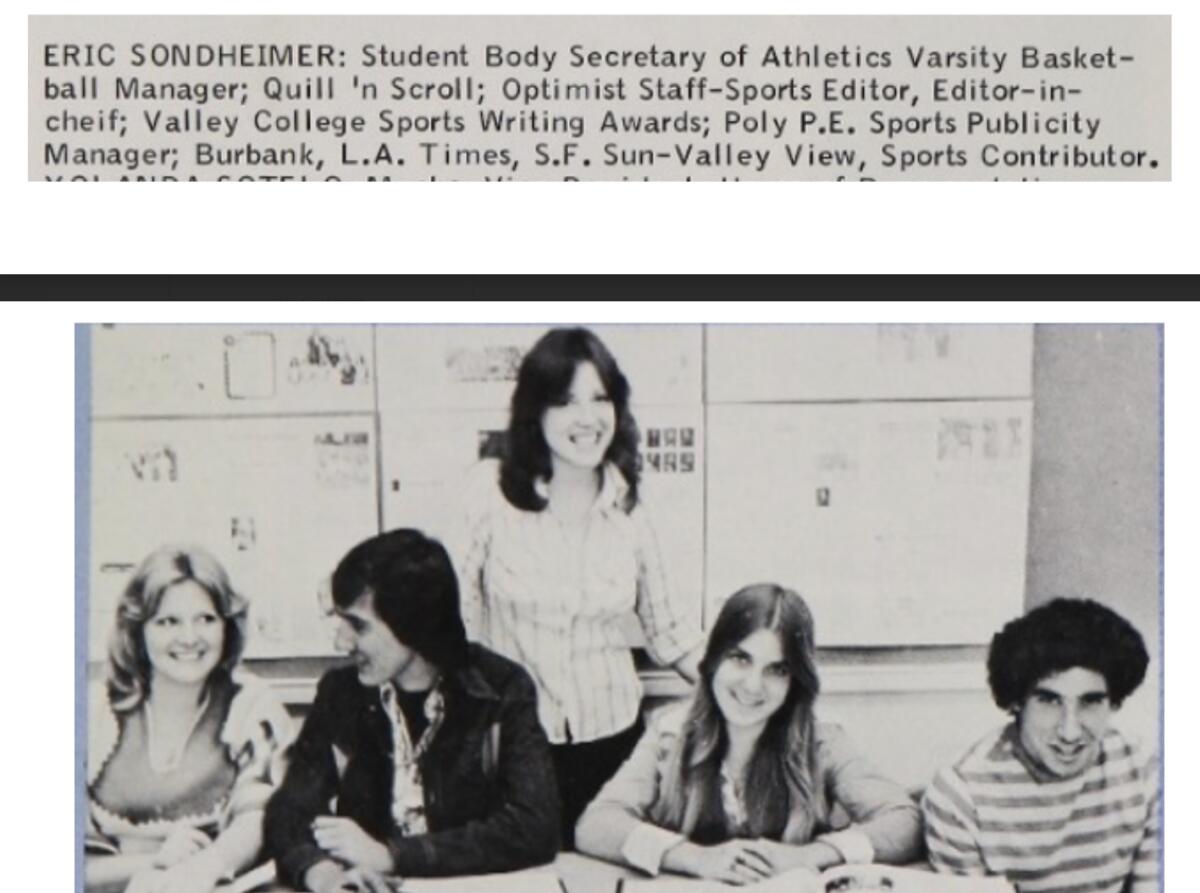 Eric Sondheimer from his Sun Valley Poly days.