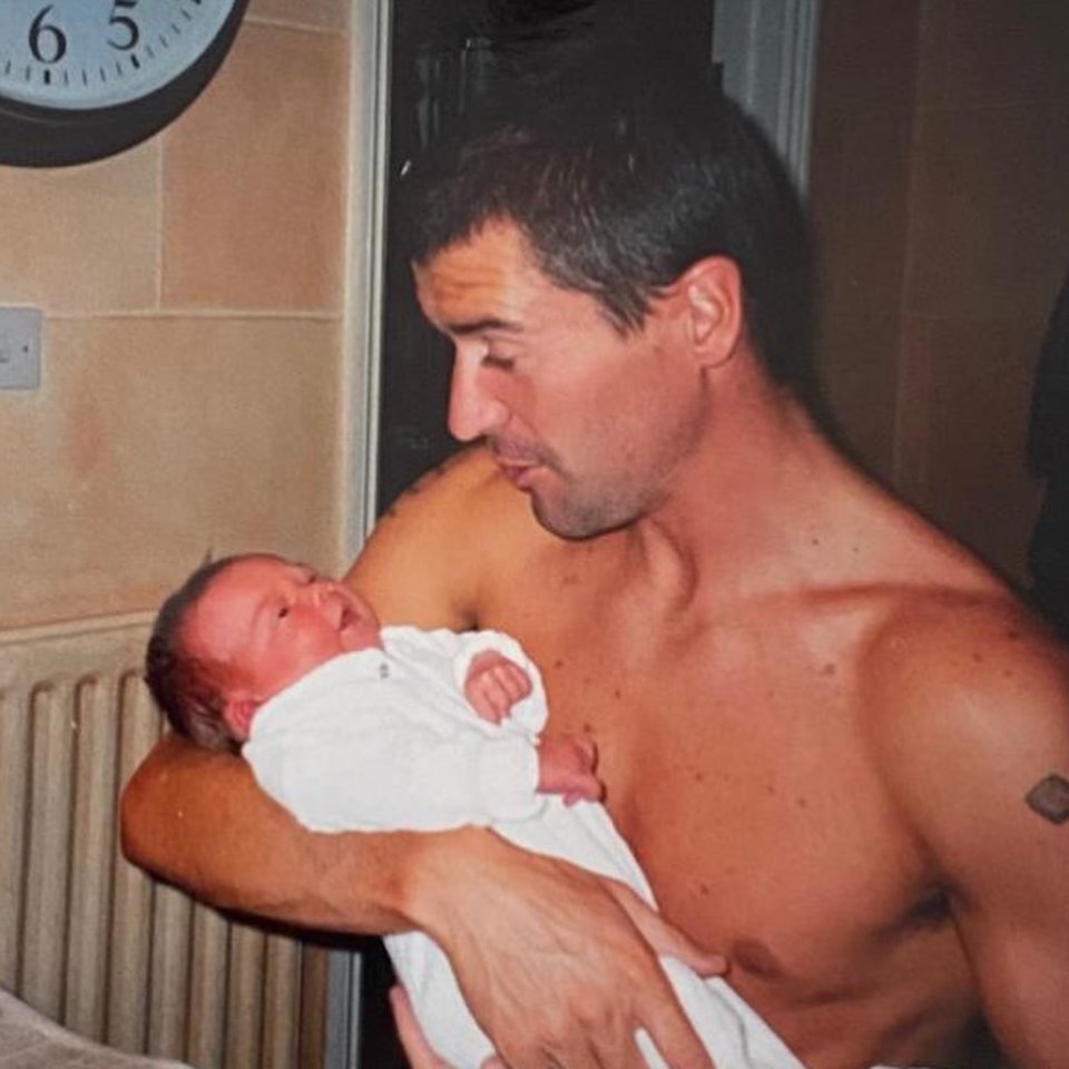 Keane shared this throwback photo of a baby Leah on her birthday in 2021