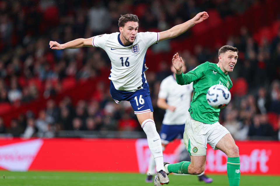 Harwood-Bellis headed in his first England goal on his senior debut against Ireland