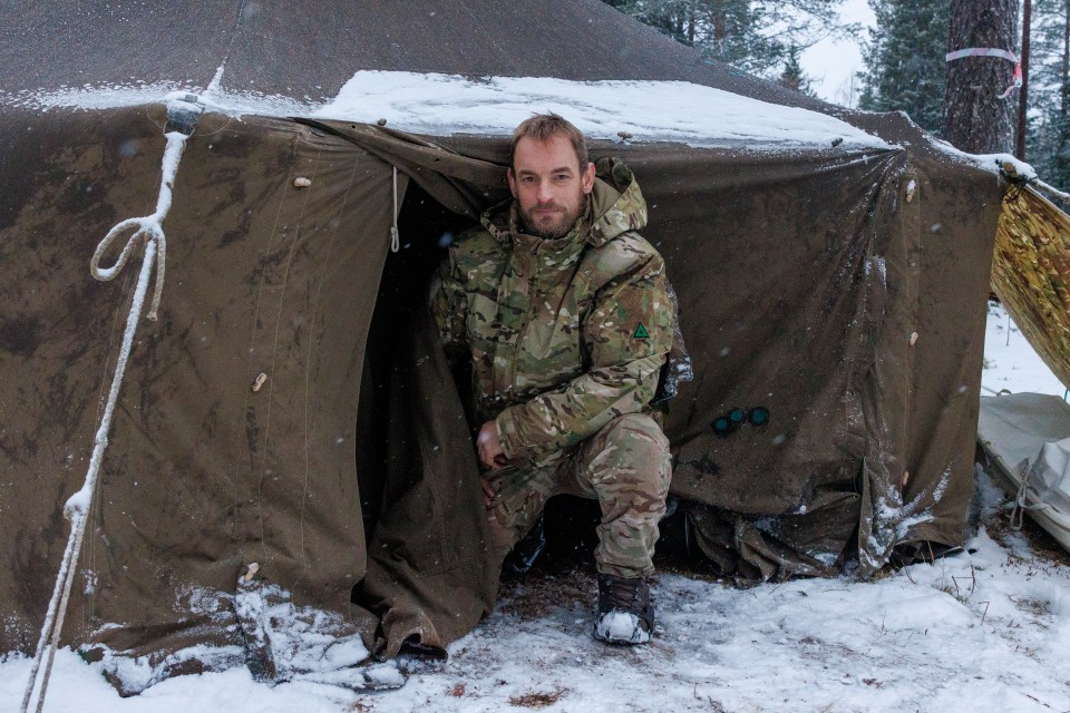 Comms Sergeant Ian Bloomfield said his colleagues were 'the only ones' allowed to stay out overnight in the Finnish winter