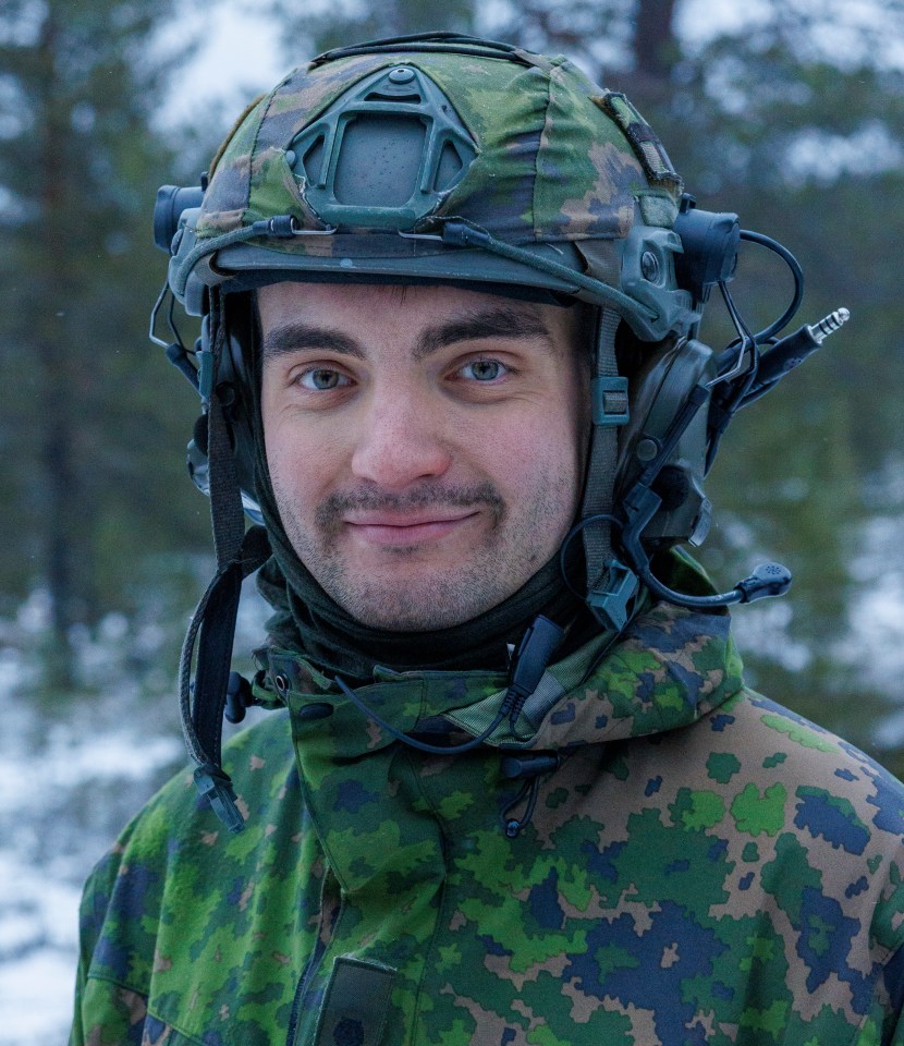 Finnish soldier Sgt Antti-Matti Puisto