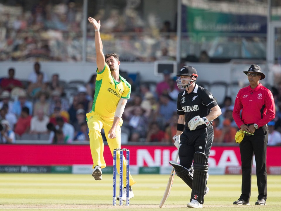 Aussie pace hero Mitchell Starc  also served Maxwell a bouncer - in the nets