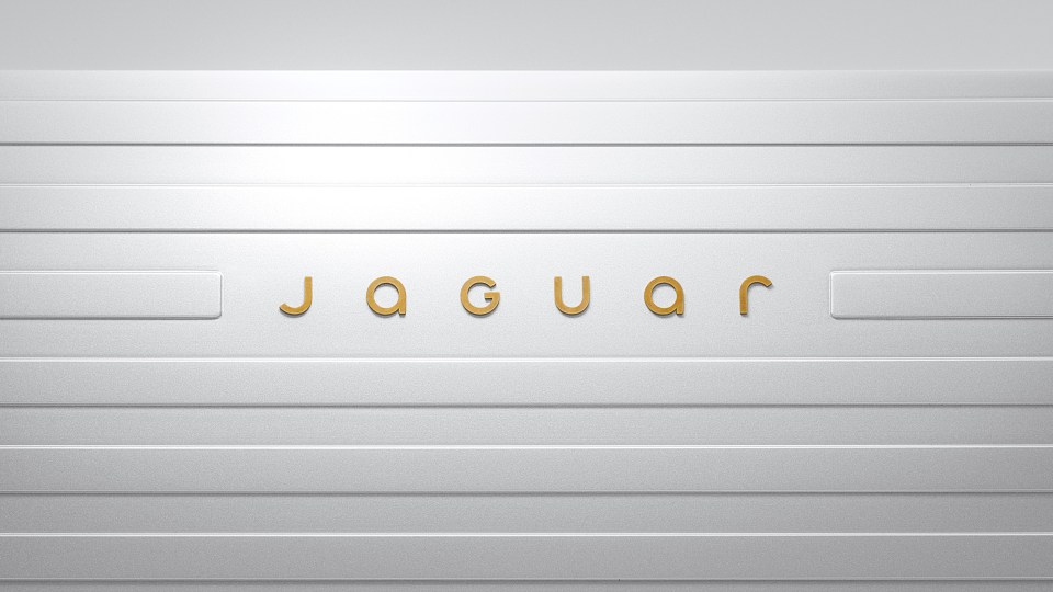 It features the word Jaguar, with each golden letter in lower case - apart from G and U