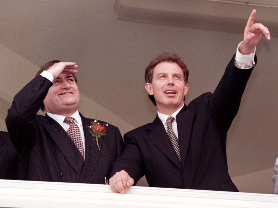 Prescott with Labour PM Tony Blair