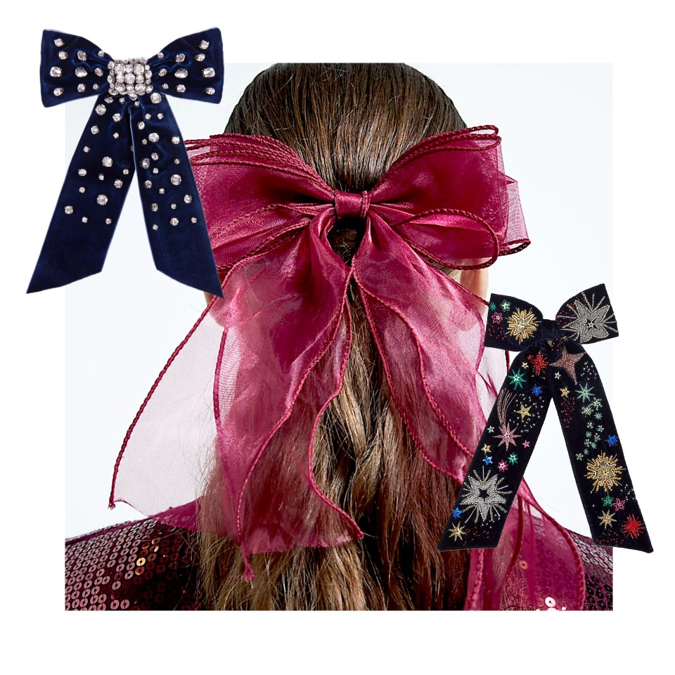 A hair bow is the perfect party accessory