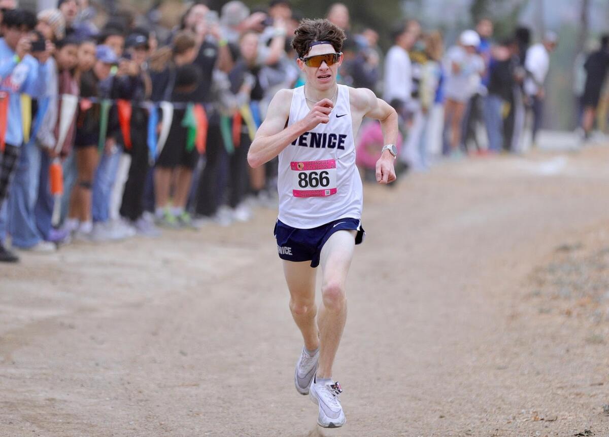 Paul Tranquilla of Venice won the City Section DI boys' race with a school-record time of 14:44.60.