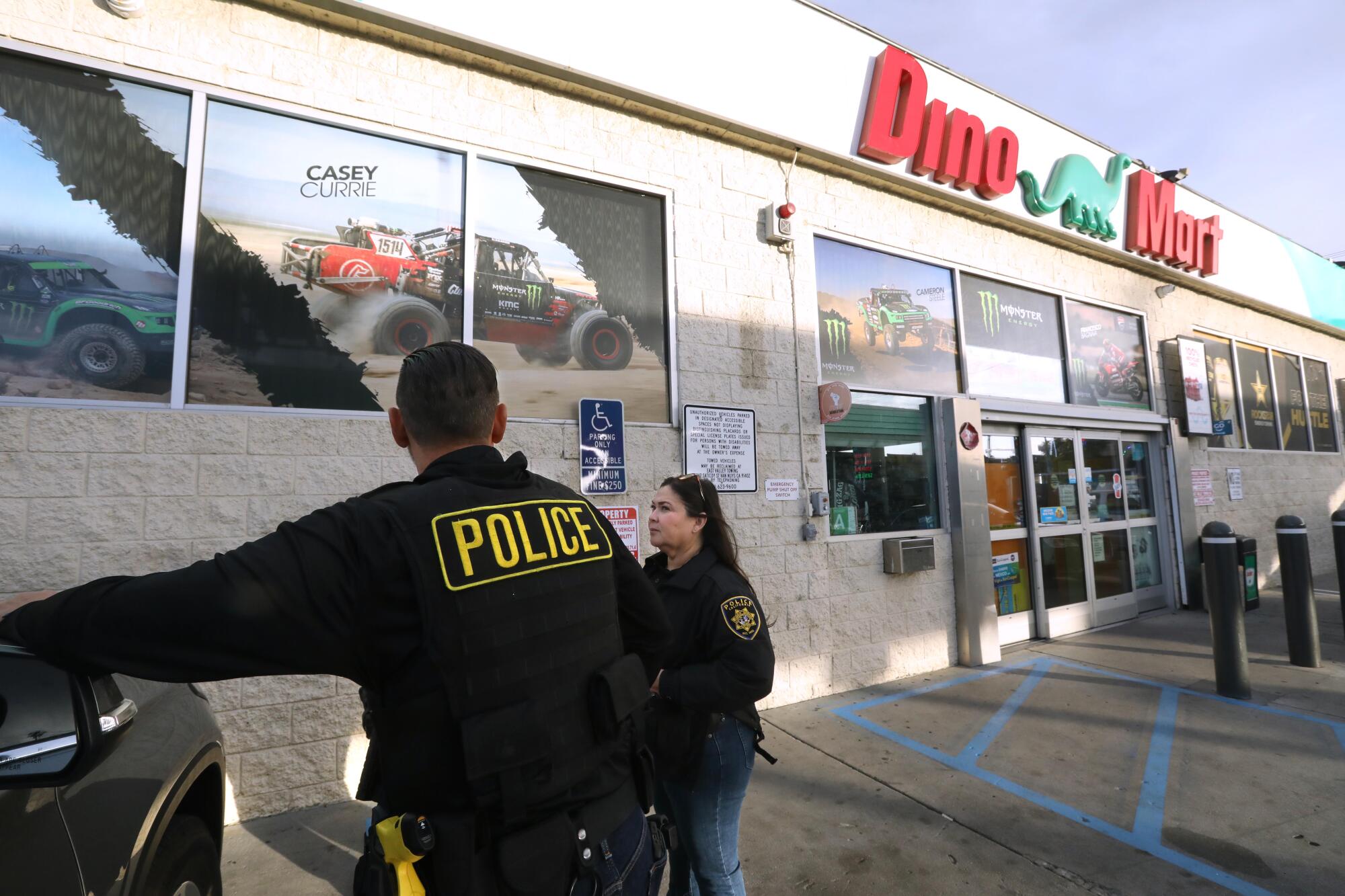 Esmeralda Reynoso, ABC Supervising Agent in Charge, right, and ABC Dpty. Div. Chief Matthew Hydar, discuss illegal beverages