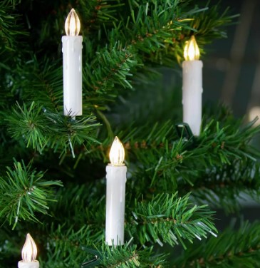 Clip-on candle tree lights, Argos, £9.60: 'Stand these lights tall and upright – like yourself'