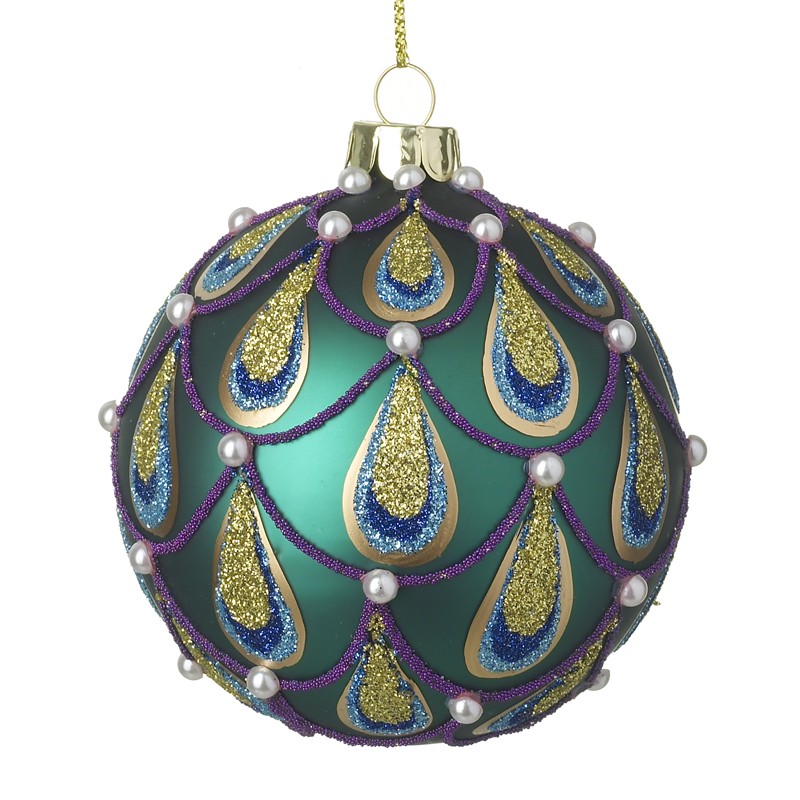 Peacock bauble, Gifts From Handpicked, £4. 'Forget boring green and red'