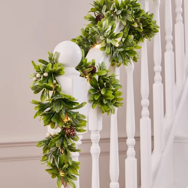 LED mistletoe garland, Dunelm, £28: 'Display your mistletoe with pride'