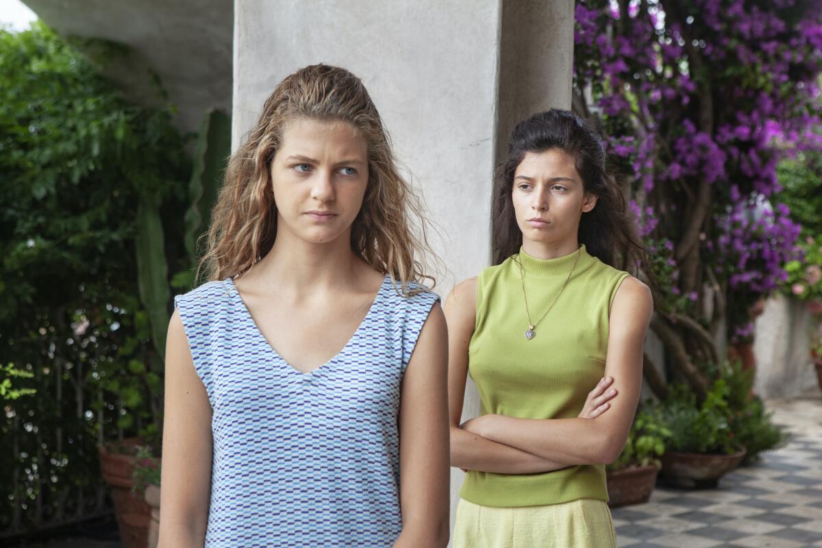 Two young women in an Italian palazzo