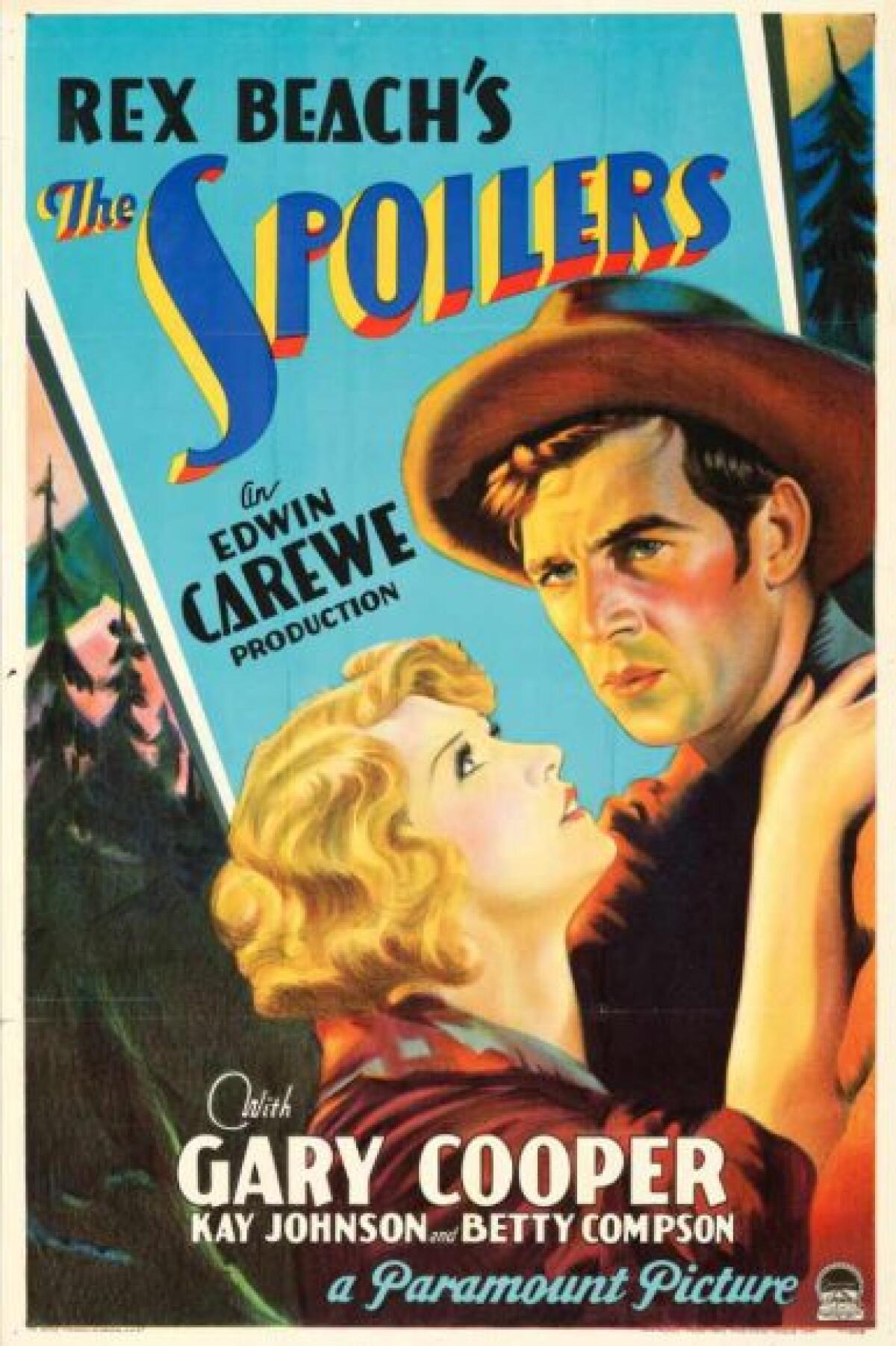 A movie poster features a man in a hat.