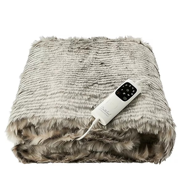 Save £70 on this Dreamland Zebra faux fur heated throw from Lakeland