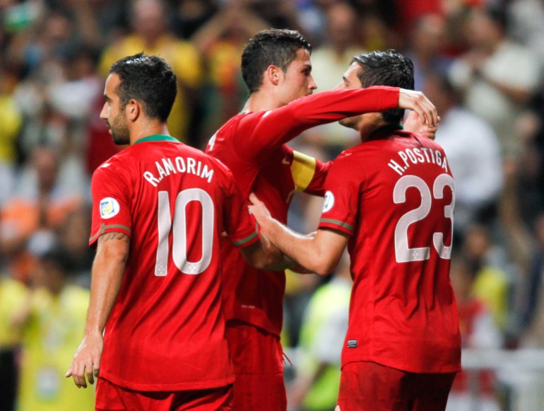 Ruben Amorim and Cristiano Ronaldo.