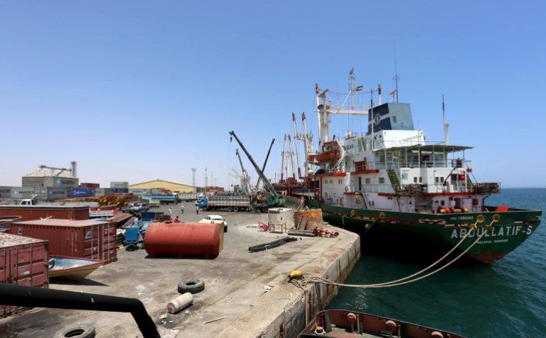 A ship is docked at the Berbera port in Somalia, May 17, 2015