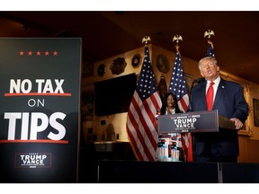 Donald Trump during a campaign event in Las Vegas. Photographer: Ian Maule/Getty Images