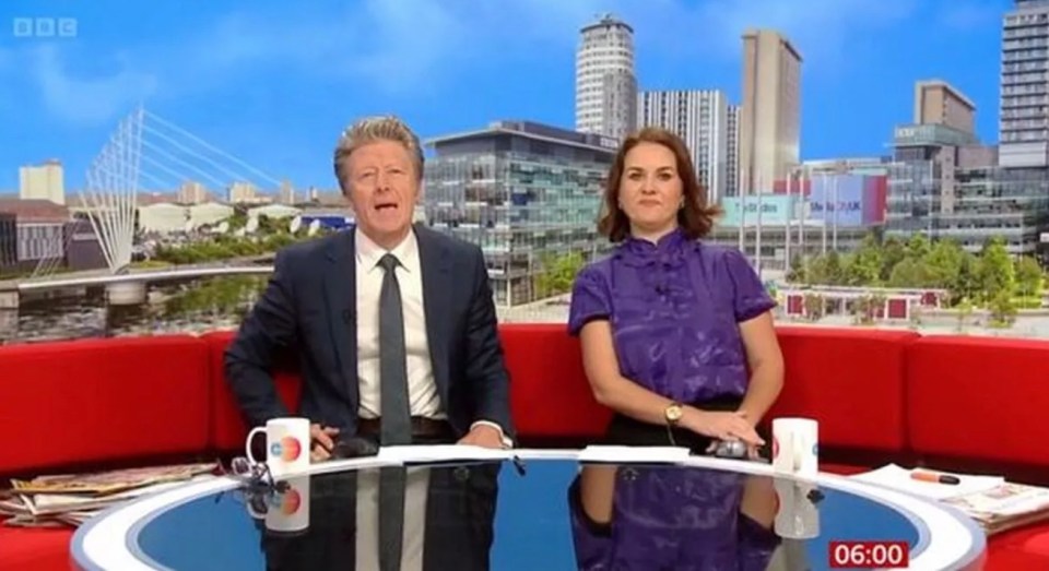 BBC Breakfast star left flustered after VERY awkward on-air exchange that led producer to step in