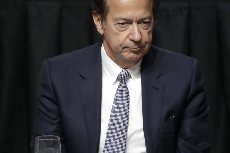 “Although various media outlets have mentioned me as a candidate for Secretary of the Treasury, my complex financial obligations would prevent me from holding an official position in President Trump’s administration at this time,” American investor and hedge fund manager John Paulson (seen in 2019 in New York City) said Tuesday. File Photo by Jason Szenes/UPI