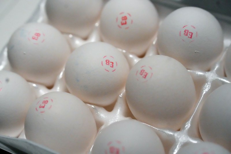 Egg prices have soared ahead of the holiday season this year due to continuing outbreaks of a virulent strain of H5N1, or avian influenza. File Photo by Bill Greenblatt/UPI