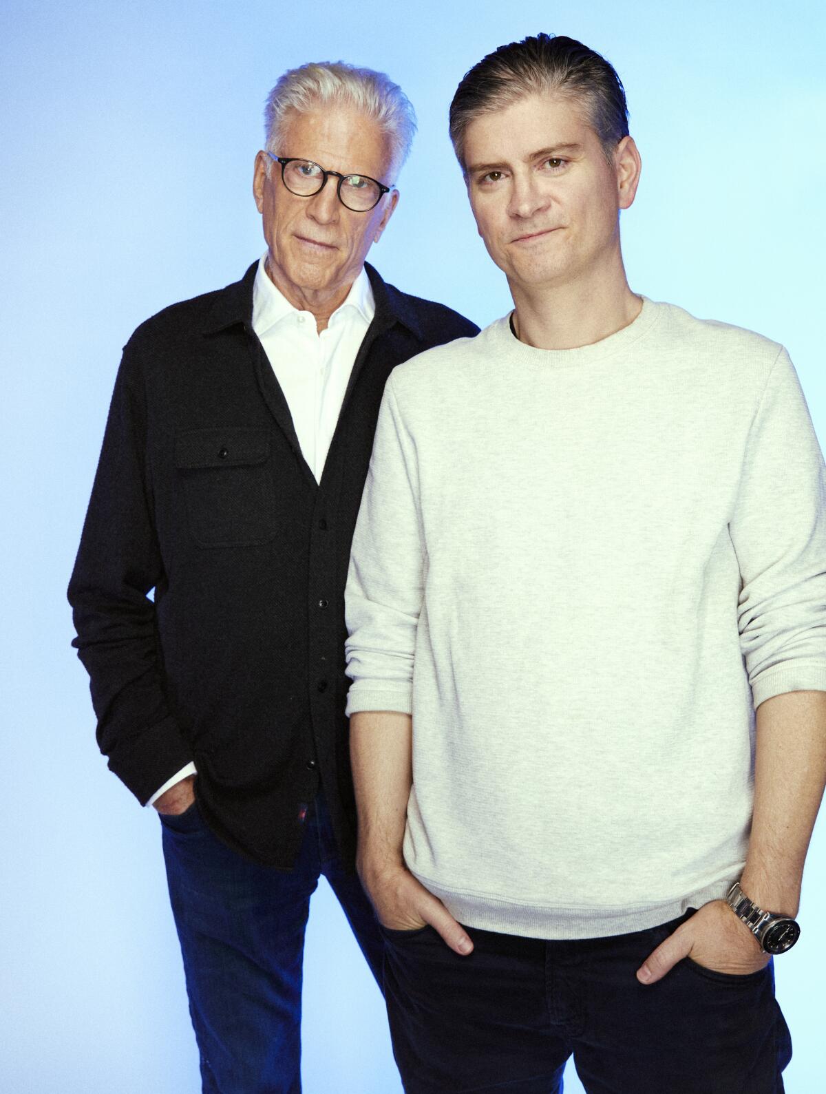 Mike Schur, right, reunites with Ted Danson