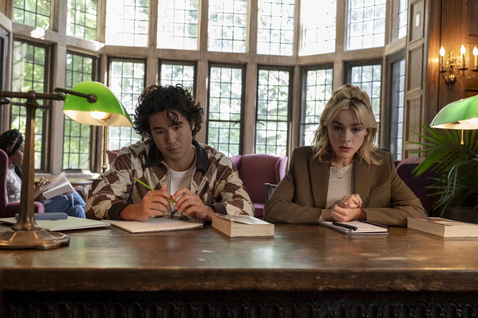 Nico Hiraga and Kiernan Shipka star in "Sweethearts," streaming on Max on Thanksgiving Day.