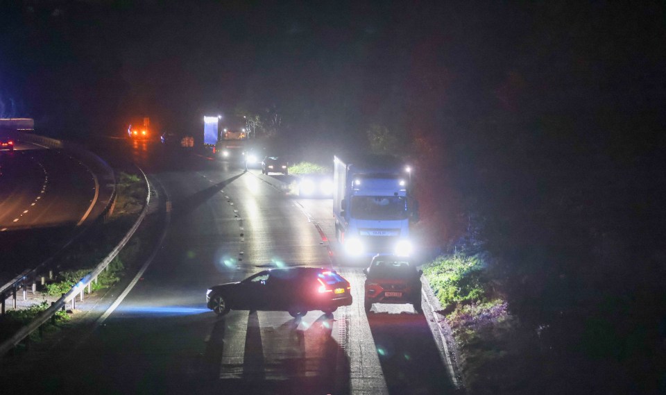 A tragic collision involving a heavy goods vehicle (HGV) and a pedestrian shut down part of the motorway