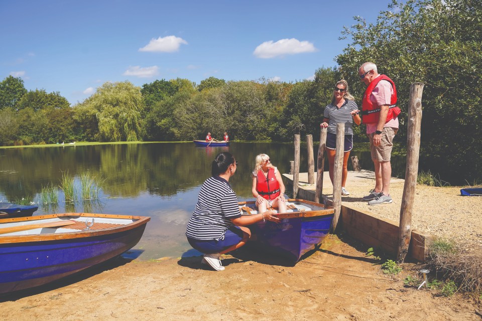 Give rowing on the boating lake a try