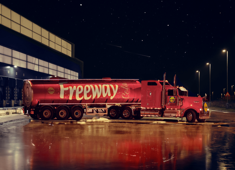 Lidl is sending a Freeway cola truck across Great Britain from next week