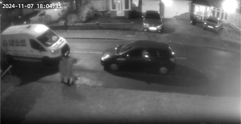 CCTV footage shows one man grabbing another from behind