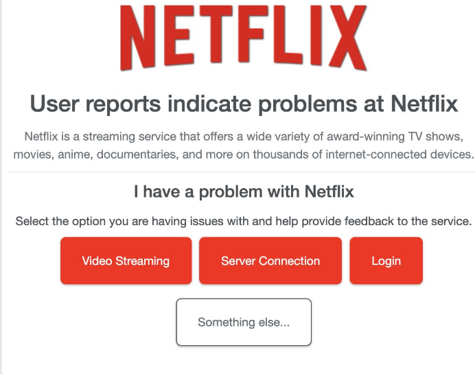 Netflix viewers have complained on social media that the streaming giant is down