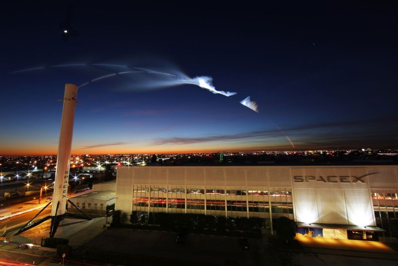 SpaceX's Falcon 9 rocket launches. The launch caused a social media frenzy as observers throughout Southern California freaked out at what they "believed" to be an alien invasion. There were more than 700 reports in the latest All-Domain Anomaly Resolution Office report, released Thursday by the Pentagon. File Photo by SpaceX/UPI