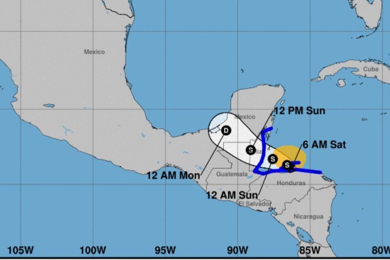 Tropical Storm Sara is bringing heavy rain to Central America. Image courtesy National Hurricane Center